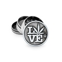 Metall-Grinder, 420 Love, 50 mm Ø, 4-teilig mit Sieb
