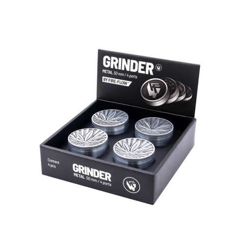 Metal Grinder, HIGHLIFE, 50 mm Diameter, 4-piece, Sieve