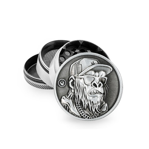 Metall Grinder, MONKEY, 50mmØ, 4-teilig, Sieb