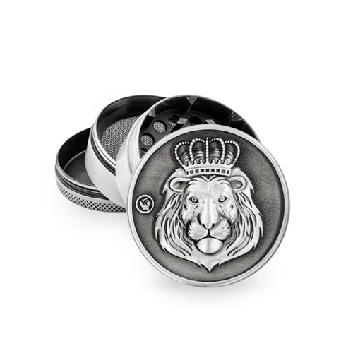 [WNC54RAS] Metal Grinder, RASTA LION, 50mmø, 4-part, Sieve