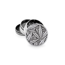 Metal Grinder With Sieve, Silver Leaves 33, 50 mm Ø, 4 Parts