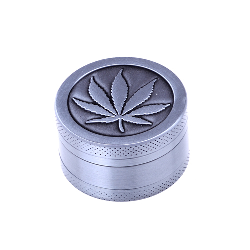 [WN43LEAF] Metall-Grinder, 40mmØ, 3-teilig, Sieb+Leaf