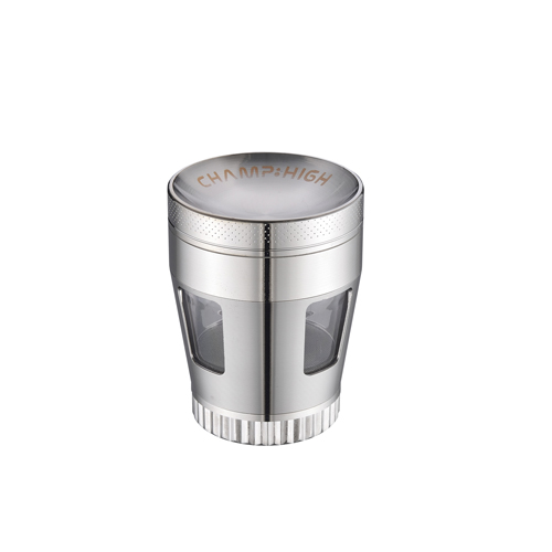 Metall-Grinder, 50mmØ, 4-teilig, CURVED+WINDOW