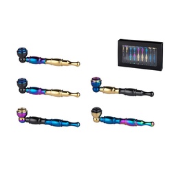 [PIPE21] Metal Pipes, Display Of 10, Multicolor, 11.5cm