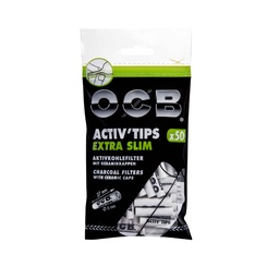 [ZU3SES] OCB ACTIV Tips Extra Slim 50-pack, 6mm Diameter