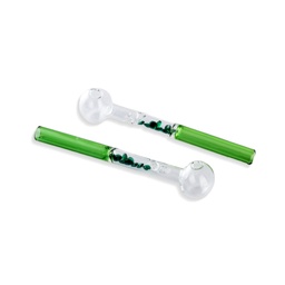 [SSC10221GR] Oil Pfeife with Crystals Green, 15cm