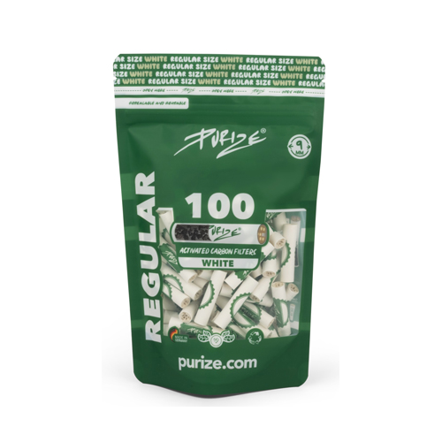 PURIZE Carbon Filters, White, 1x100, 9mmø Regular