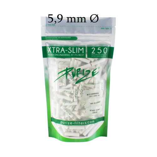PURIZE Activated Carbon Filters, 1x250, 5.9mmø, XTRA Slim
