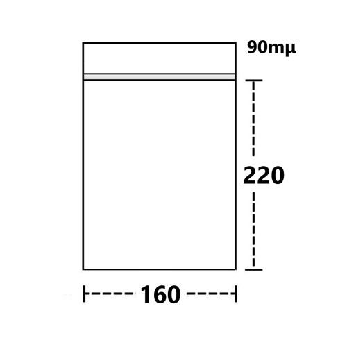 Poly Bag 16 X 22 Cm, THICK 90 Μ, Bag Of 100