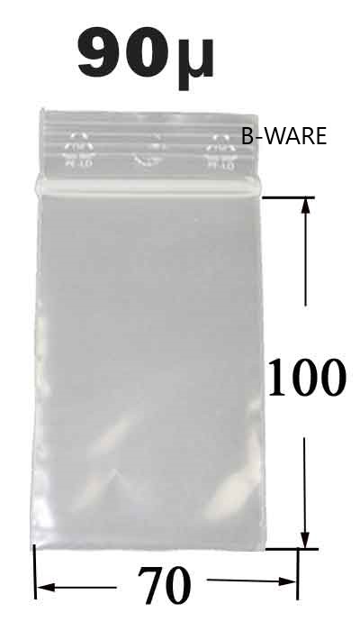 [TT290-B-W] Poly Bag 7 X 10 cm THICK 90 Microns, Pack Of 100, B-grade