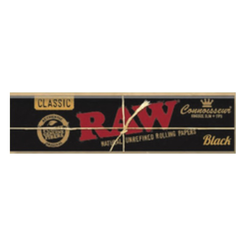 [ZI51BLTI] RAW Schwarz KS Slim Papers mit Tips, VE24