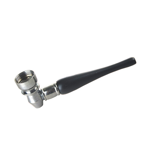 Screw pipe, metal and wood, 11 cm long