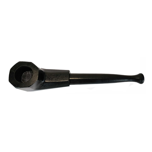 Screw pipe, dark wood, 14 cm long