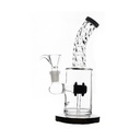 Schwar Wasserpfeife mit horizontaler Trommel, 20cm