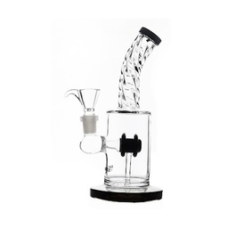 [SSC10149BK] Schwar Wasserpfeife mit horizontaler Trommel, 20cm