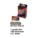 Steel Screen 20 mm Ø, FINE Pack Of 100, 5 Pieces Each