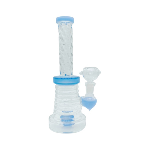 Twisted Glass Bong With Ash Catcher, 20 cm