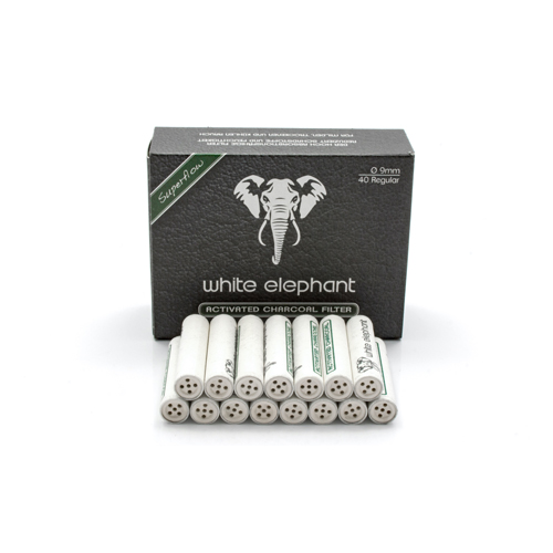 [ZU7A] White Elephant Filter Activated Carbon 9 mm - 40 pcs.