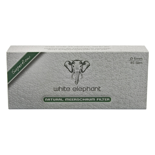 White Elephant Meerschaum Filters, 6 mm Ø, VE 45