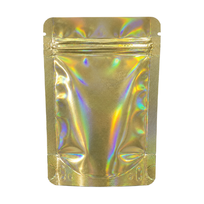 Mylar Bag 140 X 85 Mm, PU50, Gold Holographic