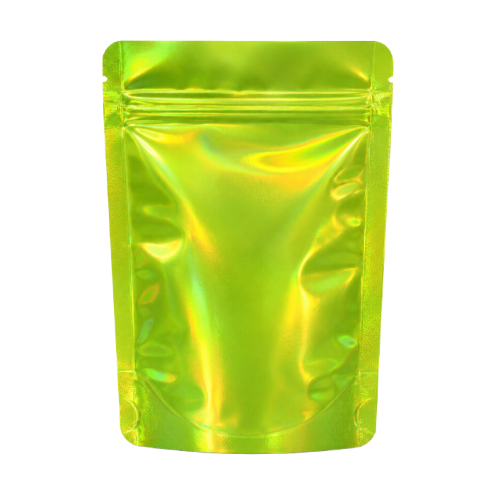 [MB14085GRHOL] Mylar Bag 140 X 85 Mm, PU50, Green Holographic
