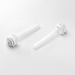 [SSC10128WT] Glas Oil Pfeife Stripe White. 1 Stück, ca. 10cm