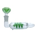 Glass Pipe, Glass Pipe With Spiral Coil, 13cm