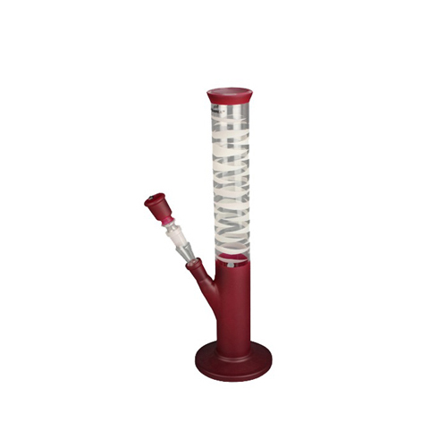 Glass Bong - 14.5 mm - 35 cm - Red, 42 mm Ø