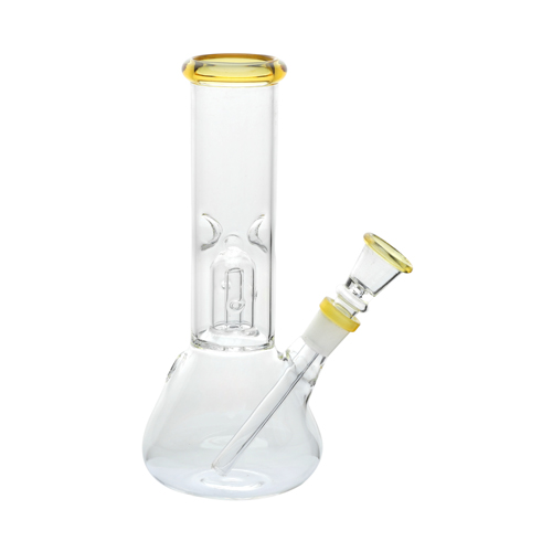 [SSC10207YL] Glas Bong, Percolator with Yellow Ring, 20cm