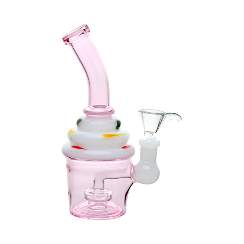 [SSC10219PK] Glas Bong, Ice Cream Waterpipe Pink, 15cm