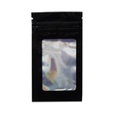 Mylarbeutel WINDOW, 100 x 60mm, VE50, Schwarz