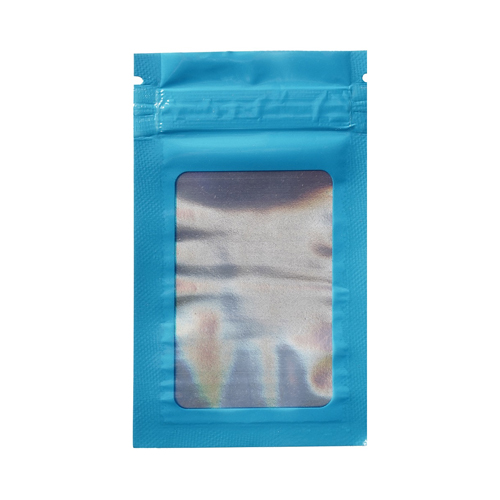 [ZPHW1BL] Mylar Bag WINDOW, 100 X 60 Mm, Pack Of 50, Blue