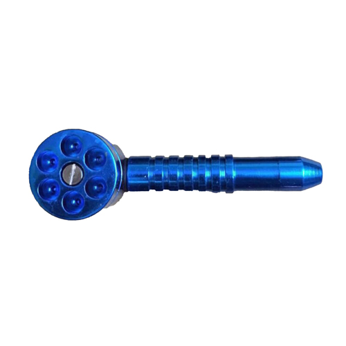 Six Shooter Pipe, ca.12cm, Blau