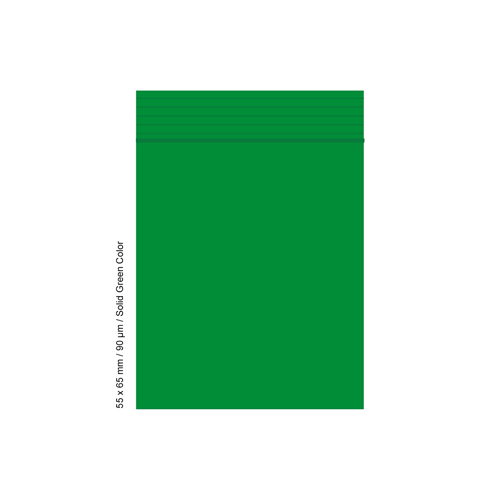 [SLD569GR] Polybeutel 5,5 mal 6,5cm, 90my, VE500, Grün