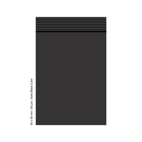 Poly Bag 6 X 8 Cm, 90 Microns, Pack Of 500, Black