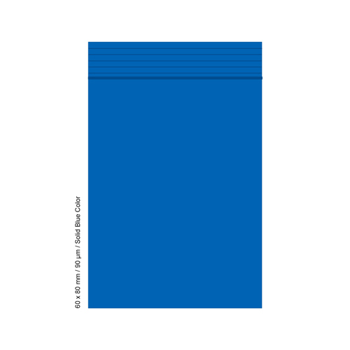 Polybeutel 6 mal 8cm, 90my, VE500, Blau