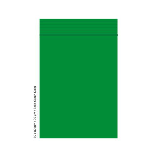 Poly Bag 60 X 80 mm, 90 µ, VE 500, Green