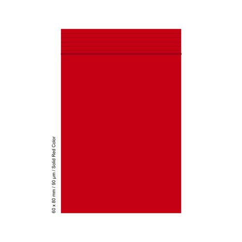 [SLD689RD] Polybeutel 6 mal 8cm, 90my, VE500, Rot