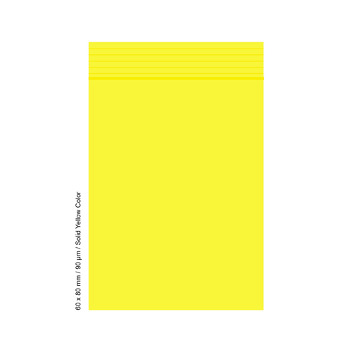 Poly Bag 6 X 8 Cm, 90 My, PU 500, YELLOW