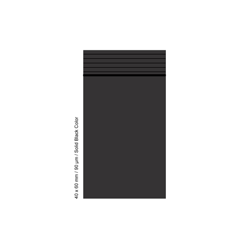 Poly Bag 4 X 6cm, 90my, VE500, Black COLOR