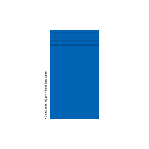 Poly Bag 4 X 6 Cm, 90 My, VE500, Blue COLOR