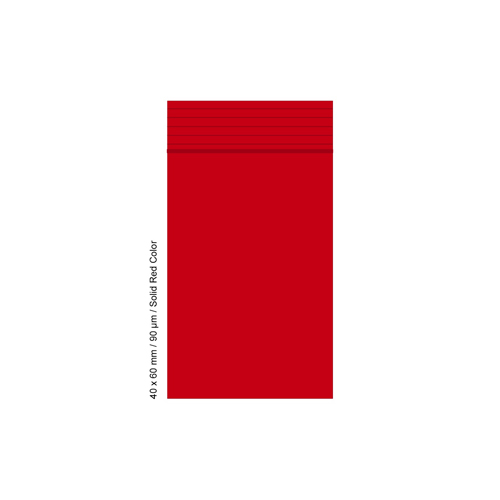 Polybeutel 40 × 60 mm, 90 µ, VE 500, rot