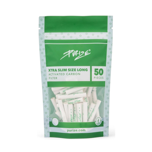 [ZU9LG50W] PURIZE Activated Carbon Filter 1x 50 Bag, Extra Long, 6mmø, White