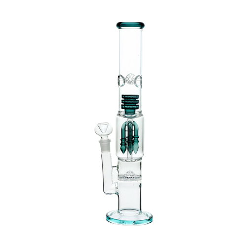 [SSC10334TL] Bluegreen Bong, Honeycomb+Shower+Percolator, 45cm