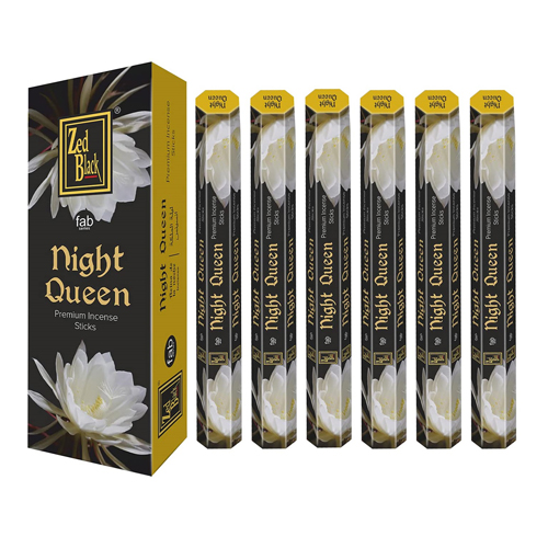 [ZBHX6-7] Incense, Zed Black, NIGHT QUEEN, 6 Packs Of 20 Sticks