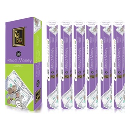 [ZBHX6-2] Incense, Zed Black, ATTRACT MONEY, 6 packs of 20 pcs