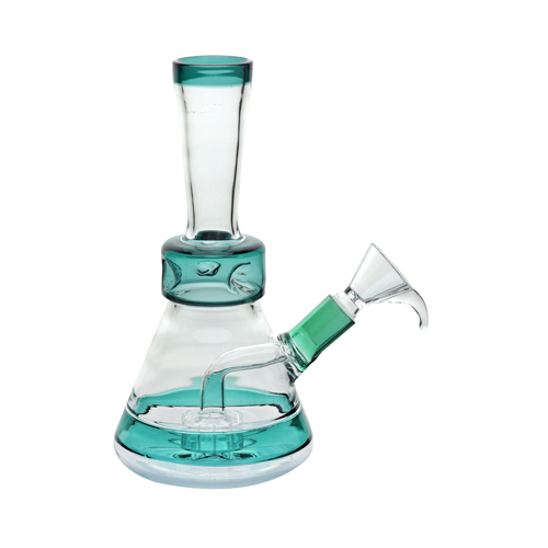 Glasbong, BLUEGREEN, Trommel-Perkolator, ca. 20cm