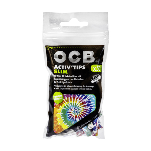 [ZU3SLTD] OCB ACTIV Tips Slim, 7mm Diameter, 27mm Long, 1x50-pack, LE