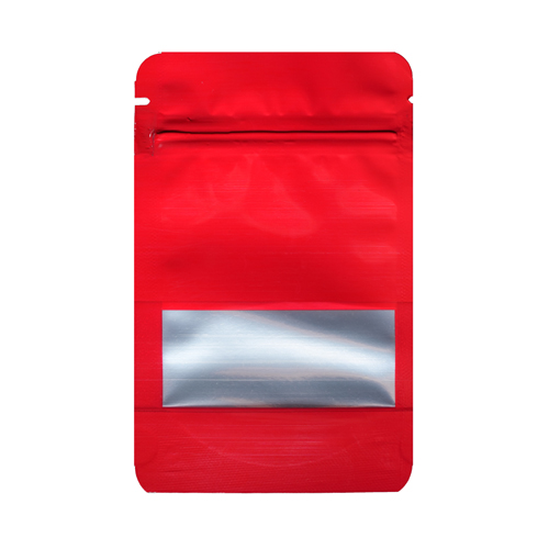 [MBW14085RD] Small WINDOW Mylar Bag, 140 X 85 Mm, Pack Of 50, RED