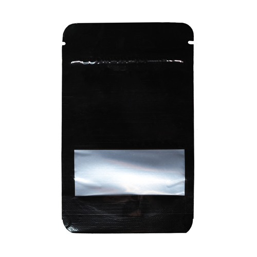 Small WINDOW Mylar Bag, 140 X 85 Mm, Pack Of 50, BLACK